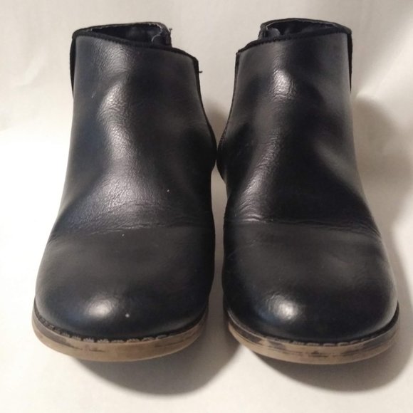 Kids Black Sparkly Ankle Booties - Picture 3 of 4